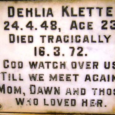KLETTE Dehlia 1948-1972