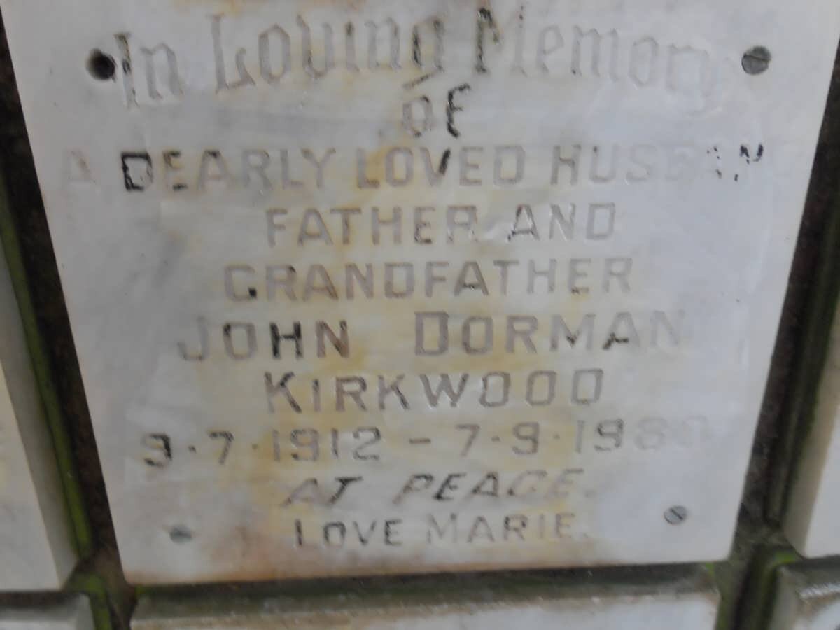 KIRKWOOD John Dorman 1912-1980