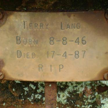 LANG Terry 1946-1987