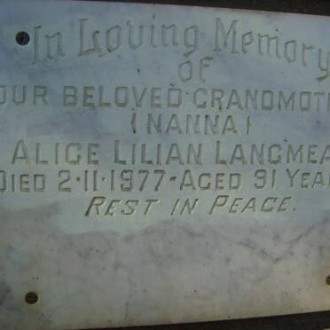 LANGMEAD Alice Lilian -1977