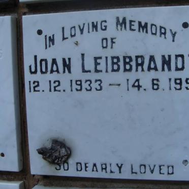 LEIBBRANDT Joan 1933-1991