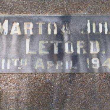 LETORD Martha Julia -1944