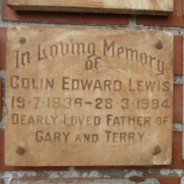 LEWIS Colin Edward 1936-1984