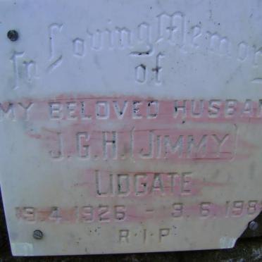 LIDGATE J.G.H. 1926-1988