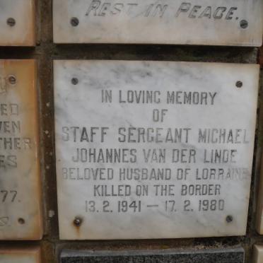 LINDE Michael Johannes, van der 1941-1980