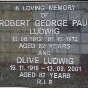 LUDWIG Robert George Paul 1912-1974 &amp; Olive 1918-2001