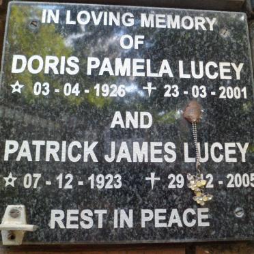 LUCEY Patrick James 1923-2005 &amp; Doris Pamela 1926-2001