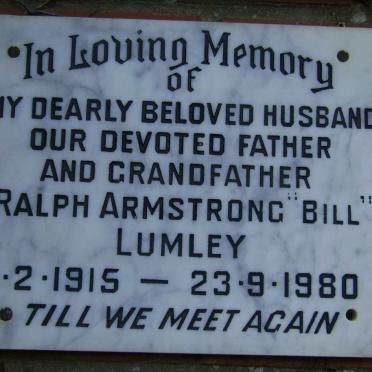 LUMLEY Ralph Armstrong 1915-1980