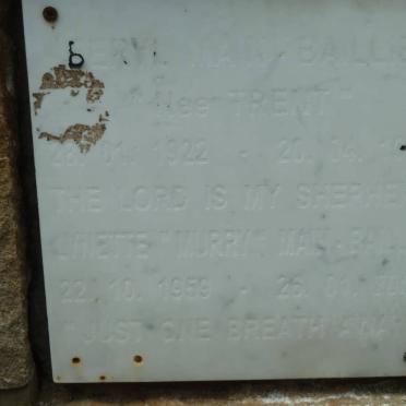 MAIN-BAILLIE Beryl nee TRENT -1922-1964 :: MAIN-BAILLIE Lynette 1959-2004