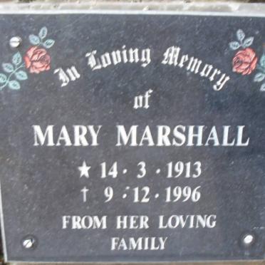 MARSHALL Mary 1913-1996