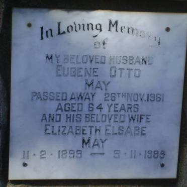 MAY Eugene Otto -1961 &amp; Elizabeth Elsabe 1899-1985