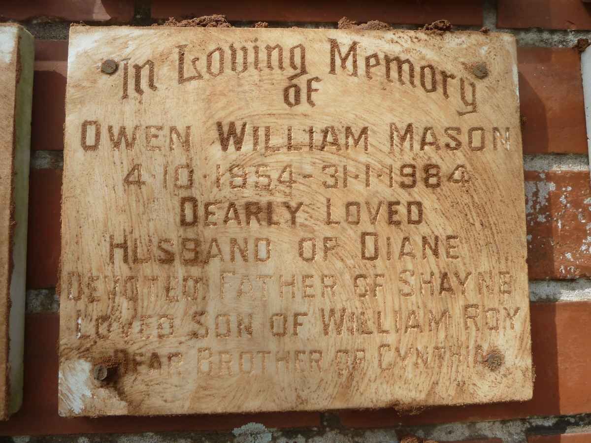 MASON Owen William 1954-1984