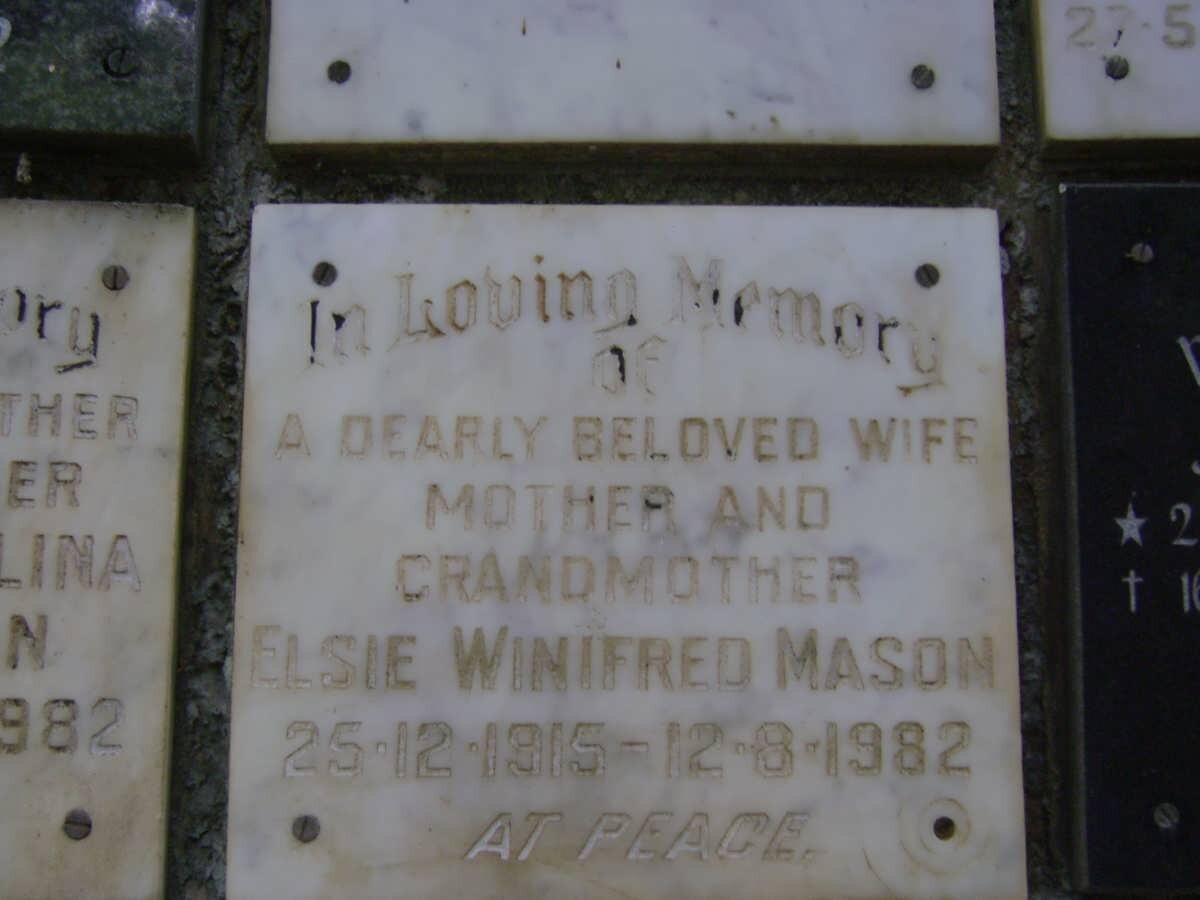 MASON Elsie Winifred 1915-1982