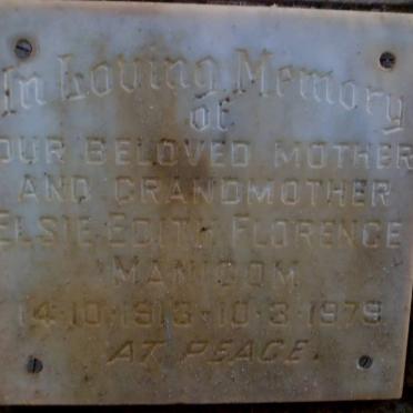 MANICOM Elsie Edith Florence 1913-1979