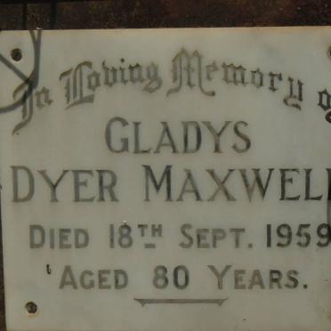 MAXWELL Gladys Dyer -1959
