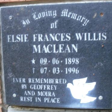MACLEAN Elsie Frances Willis 1898-1996