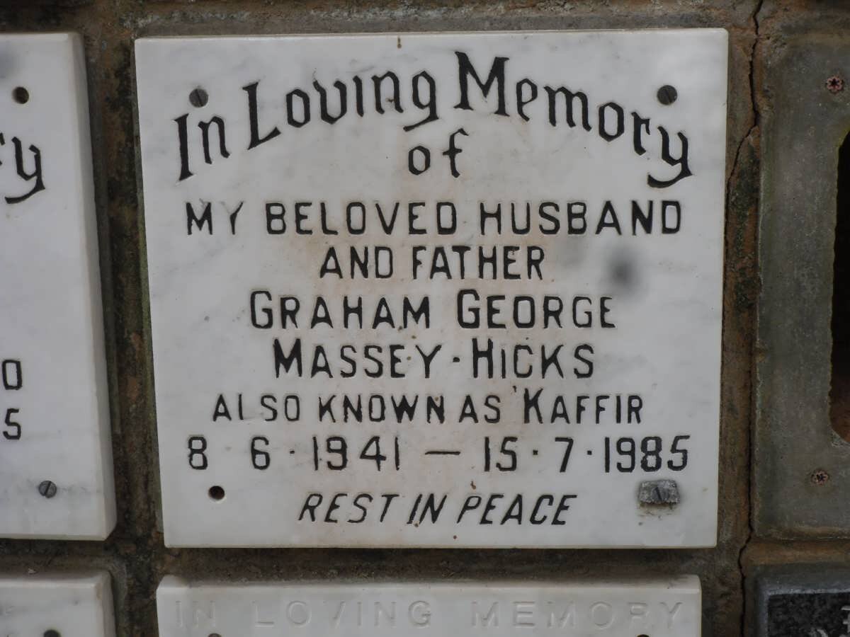 MASSEY-HICKS Graham George 1941-1985