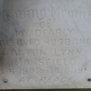 MANSFIELD Acton Lynn 1903-1980