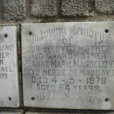 MAUDAVE Jeanne Marie, Fayd Herbe, de -1978