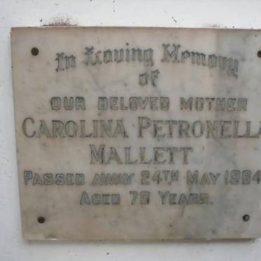 MALLETT Carolina Petronella -1964
