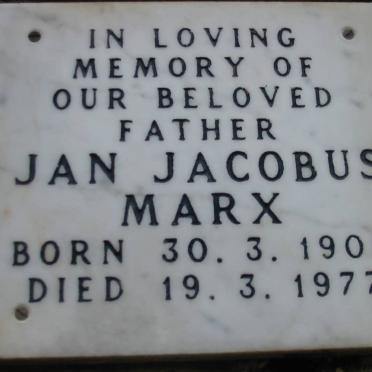 MARX Jan Jacobus 1909-1977