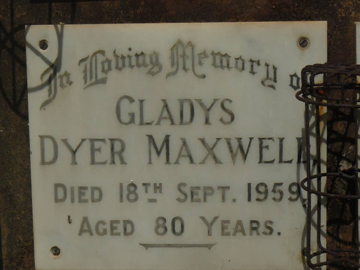 MAXWELL Gladys Dyer -1959