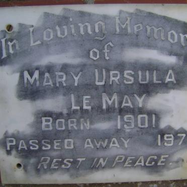 MAY Mary Ursula, le 1901-1976