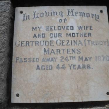 MARTENS Gertrude Gezina -1970
