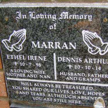 MARRAN Dennis Arthur -2014 &amp; Ethel Irene 1931-1998