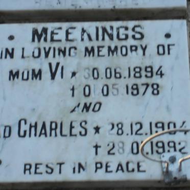 MEEKINGS Charles 1904-1992 &amp; Vi 1894-1978