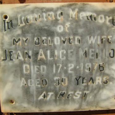 MELLOR Jean Alice -1976