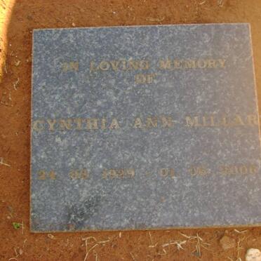 MILLAR Cynthia Ann 1929-2006