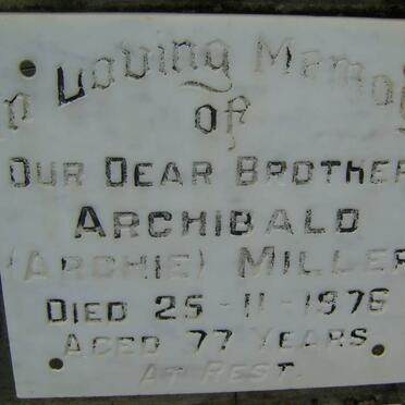 MILLER Archibald -1976