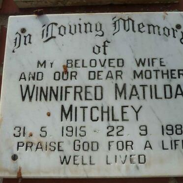 MITCHLEY Winnifred Matilda 1915-1985