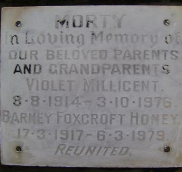 MORTY Barney Foxcroft Honey 1917-1979 &amp; Violet Millicent 1914-1976