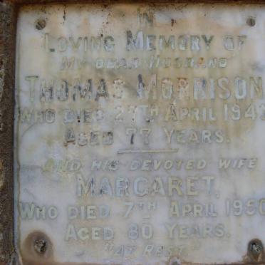 MORRISON Thomas -1943 &amp; Margaret -1950