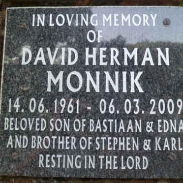 MONNIK David Herman 1961-2009