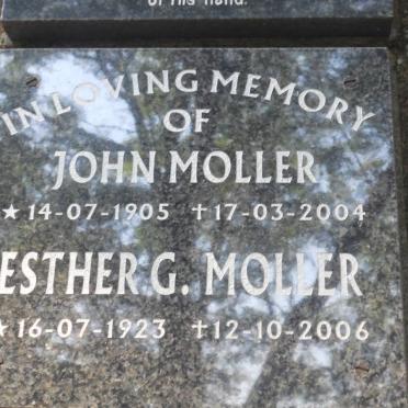 MOLLER John 1905-2004 &amp; Esther G. 1923-2006