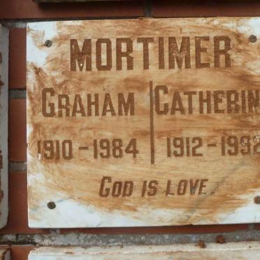 MORTIMER Graham 1910-1984 &amp; Catherine 1912-1992