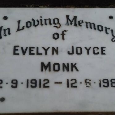 MONK Evelyn Joyce 1912-1989