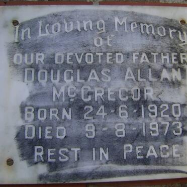 McGREGOR Douglas Allan 1920-1973