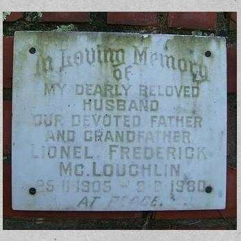 McLOUGHLIN Lionel Frederick 1905-1980