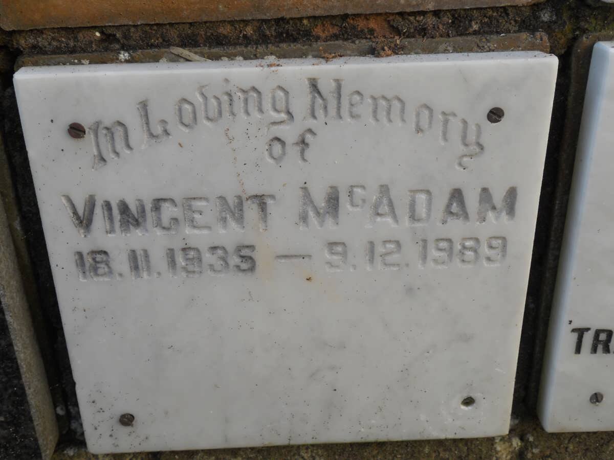 McADAM Vincent 1935-1989