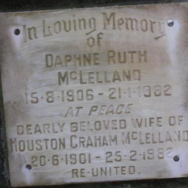 McLELLAND Houston Graham 1901-1982 &amp; Daphne Ruth 1906-1982