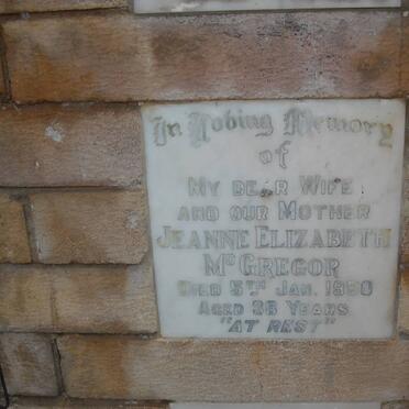 McGREGOR Jeanne Elizabeth -1950