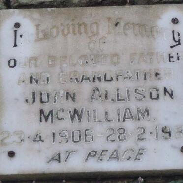 McWILLIAM John Allison 1906-1983