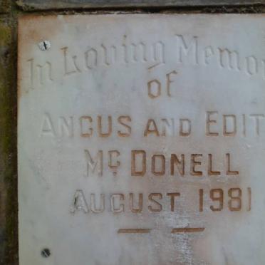 Mc DONELL Angus -1981 :: Mc DONELL Edith -1981