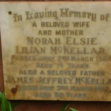 McKELLAR James Jeffrey -1972 &amp; Norah Elsie Lilian -1964