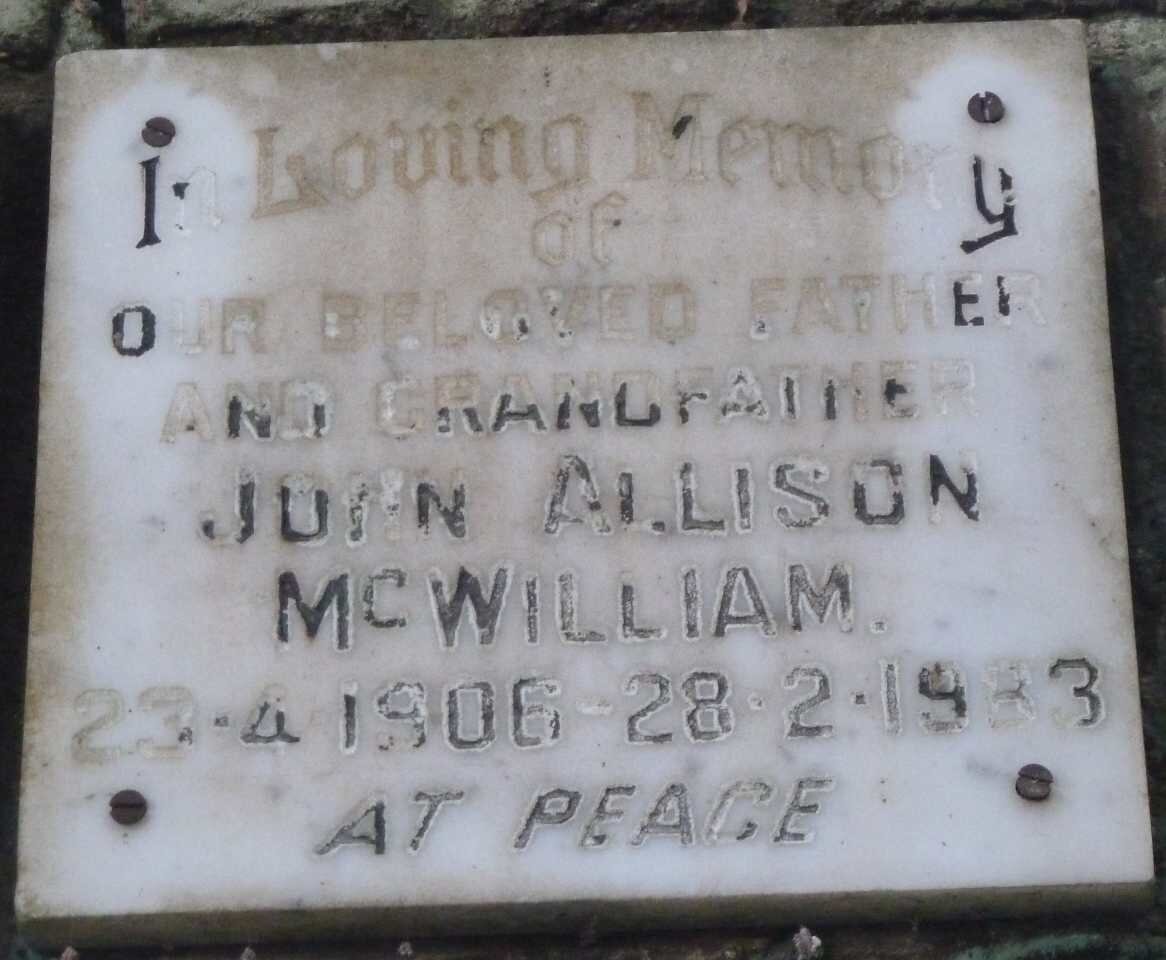 McWILLIAM John Allison 1906-1983