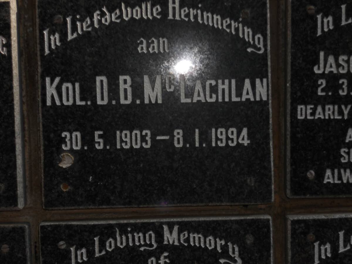 McLACHLAN D.B. 1903-1994